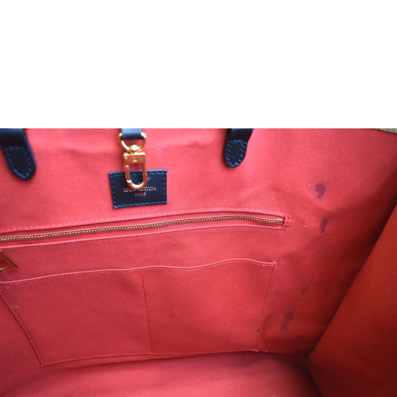 Onthego cloth handbag Louis Vuitton Brown in Cloth - 27888091