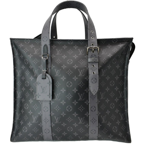 LOUIS VUITTON Cabas Zippe GM Monogram Eclipse Tote Bag Black