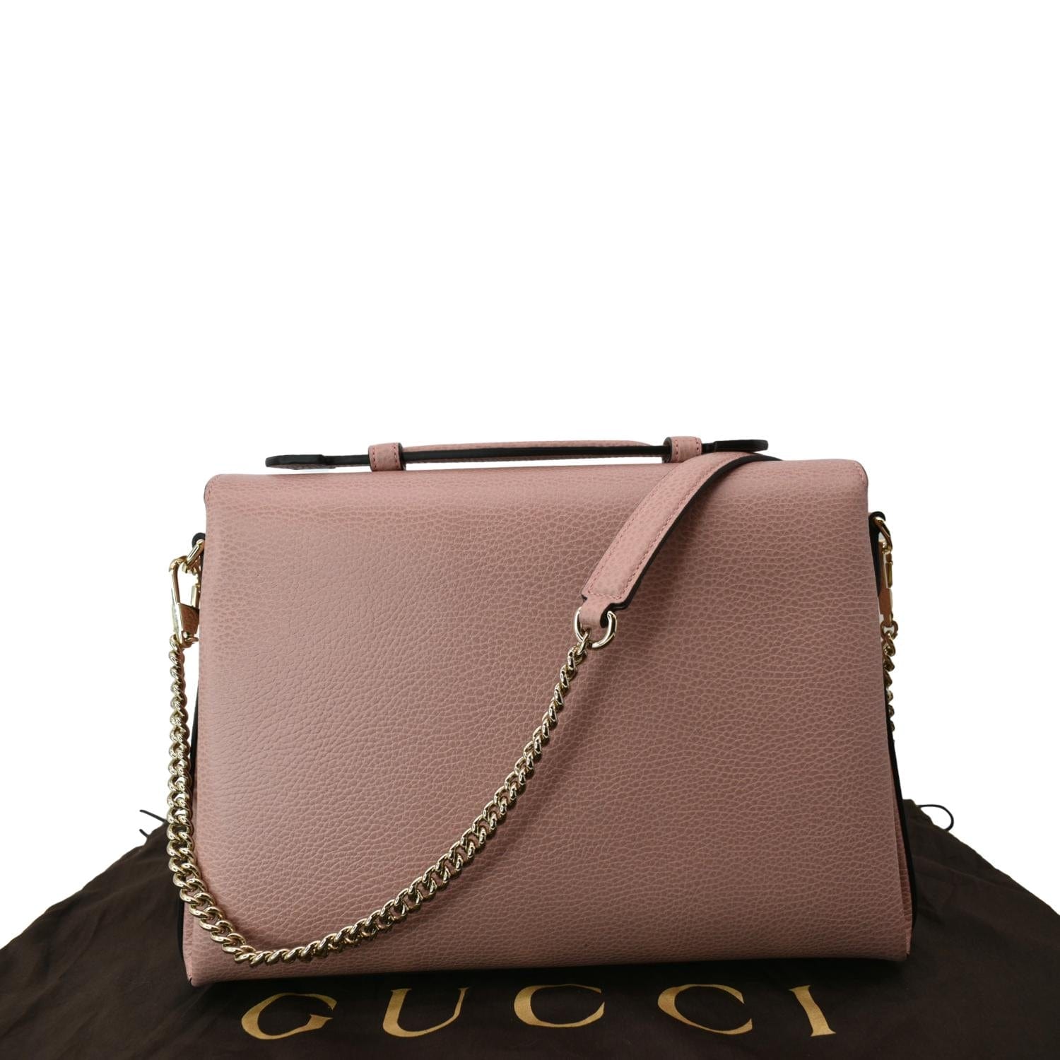 Gucci Marmont Gray Dollar Calfskin Leather Interlocking G Bag