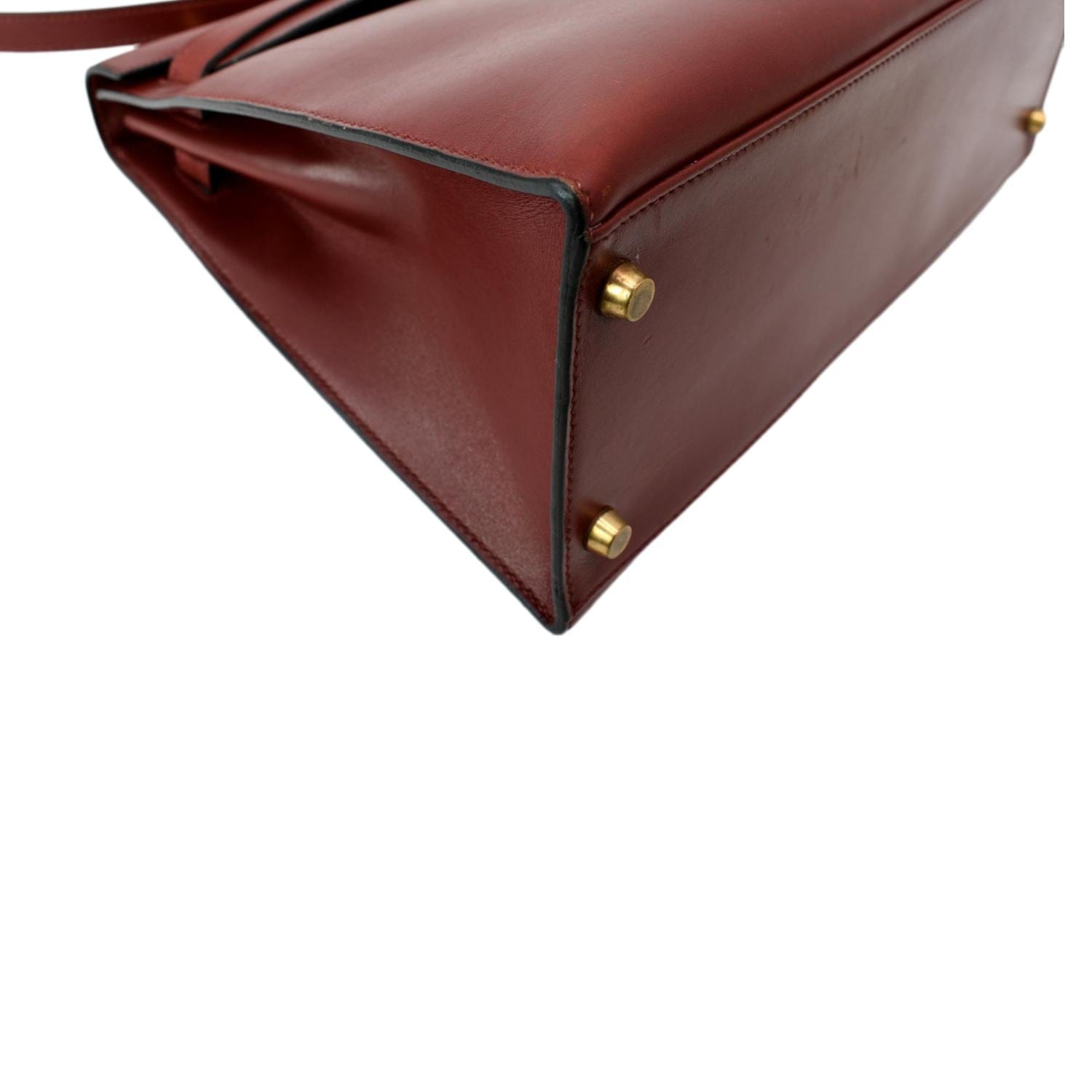 Tri-color Vintage Hermes Box Kelly Sellier 32 Bag – North Shore Exchange