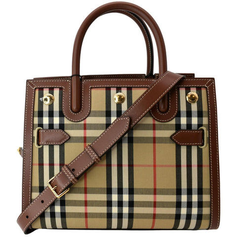 Burberry Vintage Check Two Handle Title Bag Multicolor