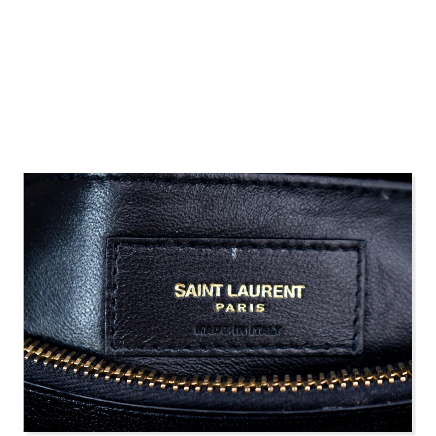 Ysl Saint Laurent woman college chain flap bag with wood handles original  leather version