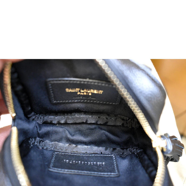 YVES SAINT LAURENT Lou Leather Crossbody Bag Black