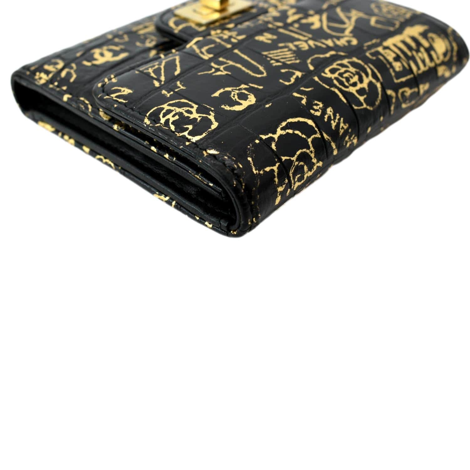 Chanel Reissue Graffiti Crocodile Calfskin Leather Wallet