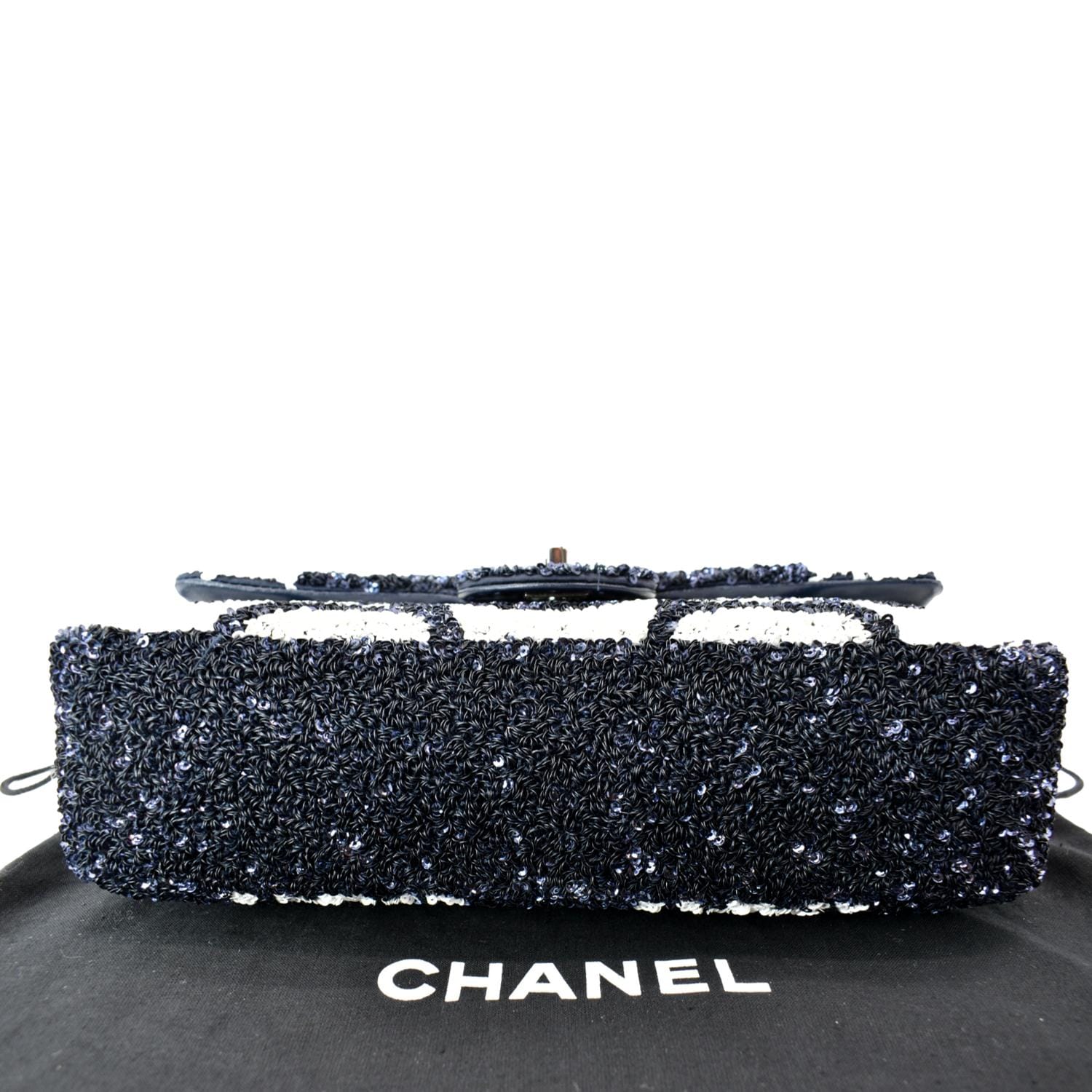 CHANEL, Bags, Chanel Black Sequin Handbag
