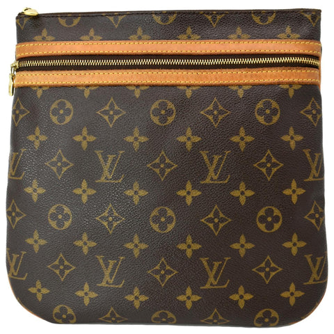 LOUIS VUITTON Bosphore Pochette Monogram Canvas Shoulder Bag Brown