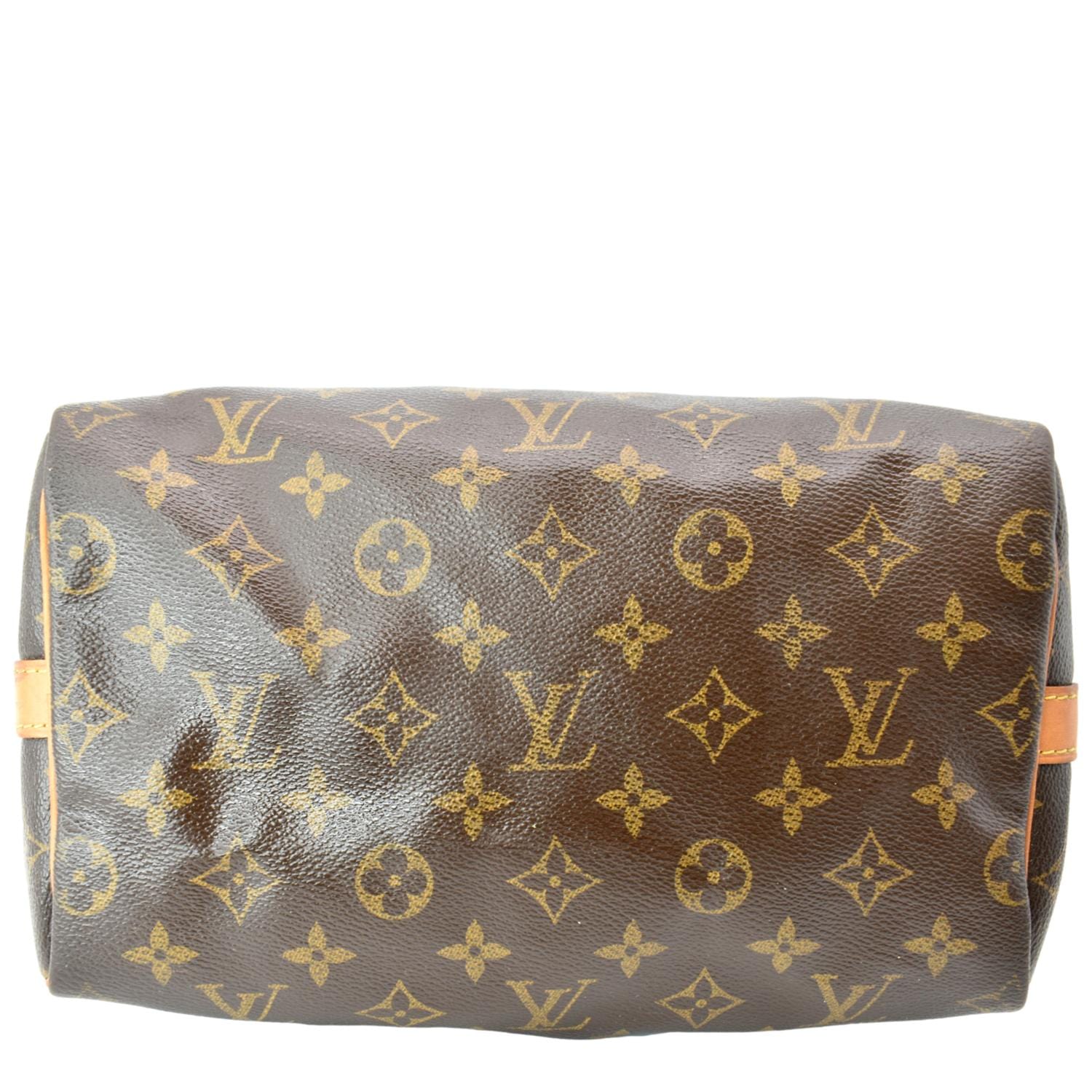 Speedy cloth handbag Louis Vuitton Brown in Cloth - 38172405