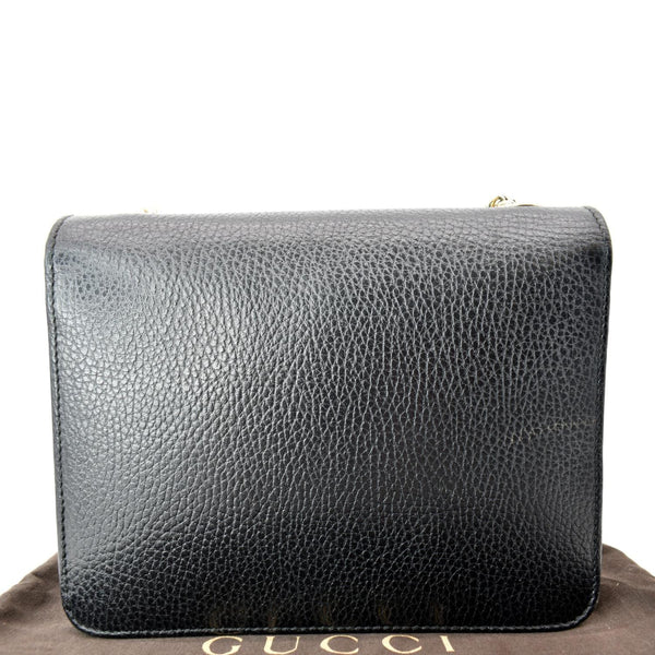 GUCCI Interlocking GG Leather Crossbody Bag Black 510304