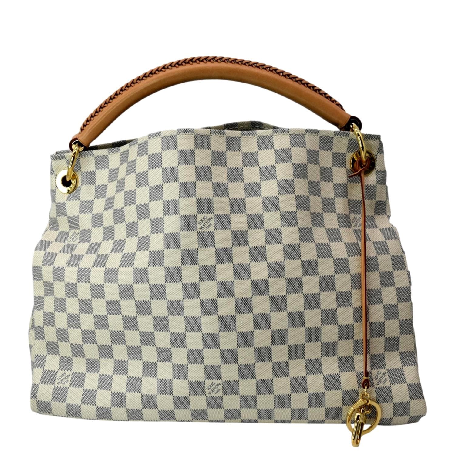 LOUIS VUITTON Artsy MM Damier Azur  Hobo Bag White