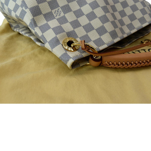 Louis Vuitton Artsy MM Damier Azur Hobo Bag White For Sale