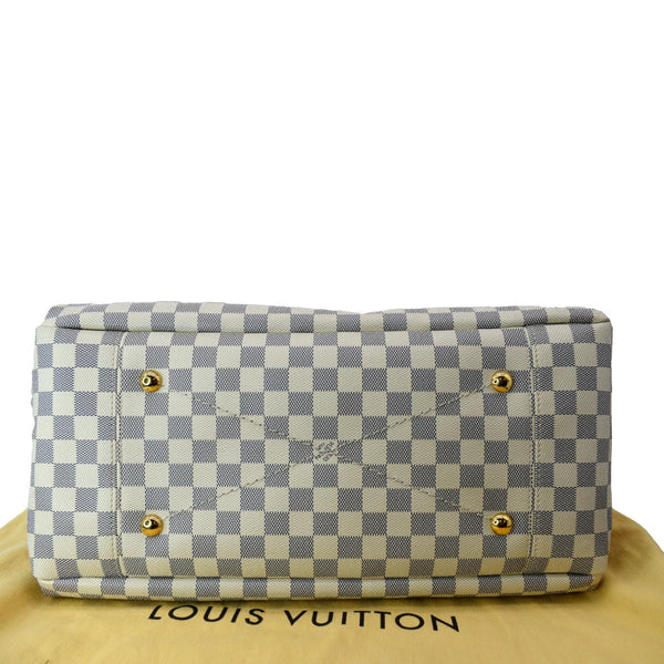 Louis Vuitton Artsy MM Damier Azur Hobo Bag White For Sale