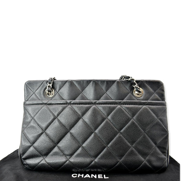 CHANEL Caviar Quilted Medium CC Bucket Bag Black 1273596