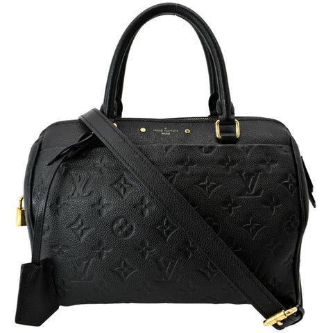 LOUIS VUITTON Speedy Bandouliere 25 Empreinte Leather  Shoulder Bag Black