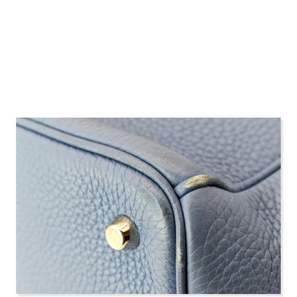 CHRISTIAN DIOR Large Diorissimo Leather Shoulder Bag Blue