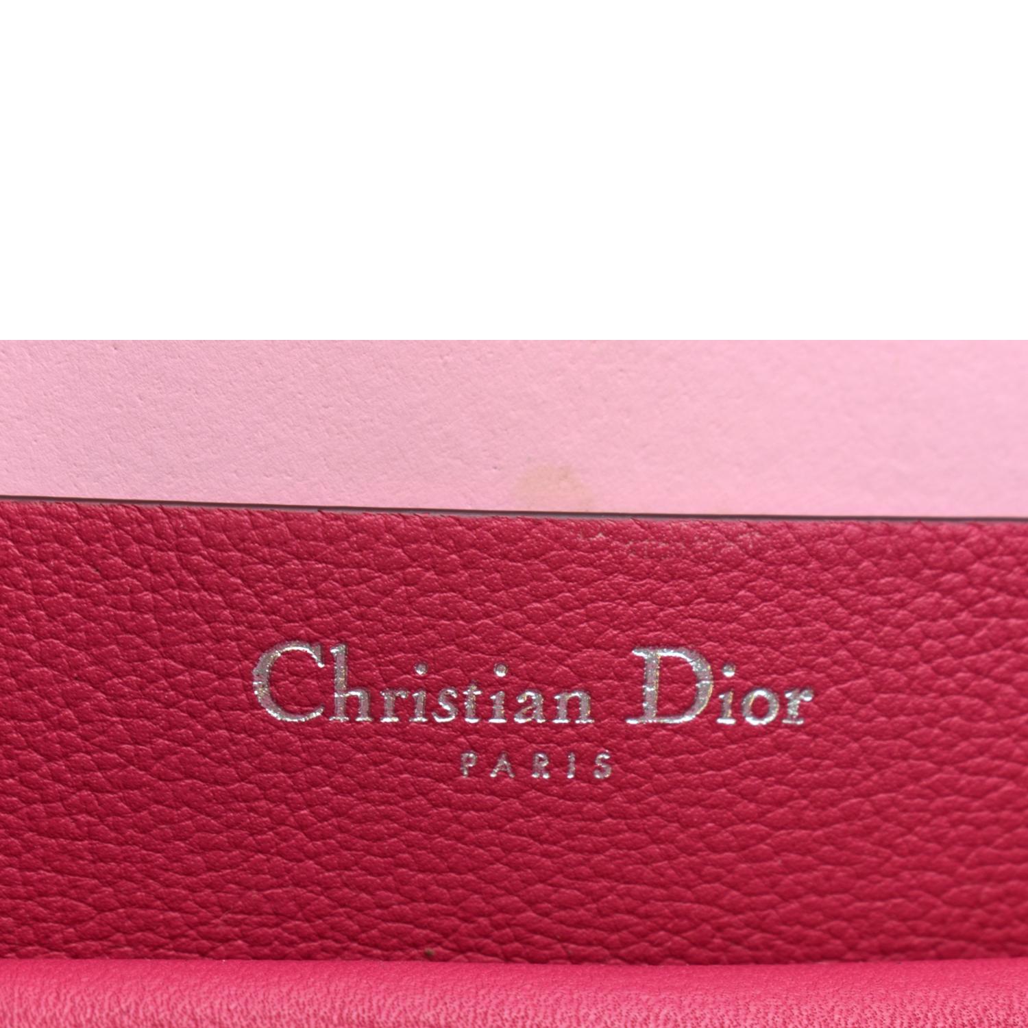 Christian Dior Open Bar Grained Leather Tote Bag Pink