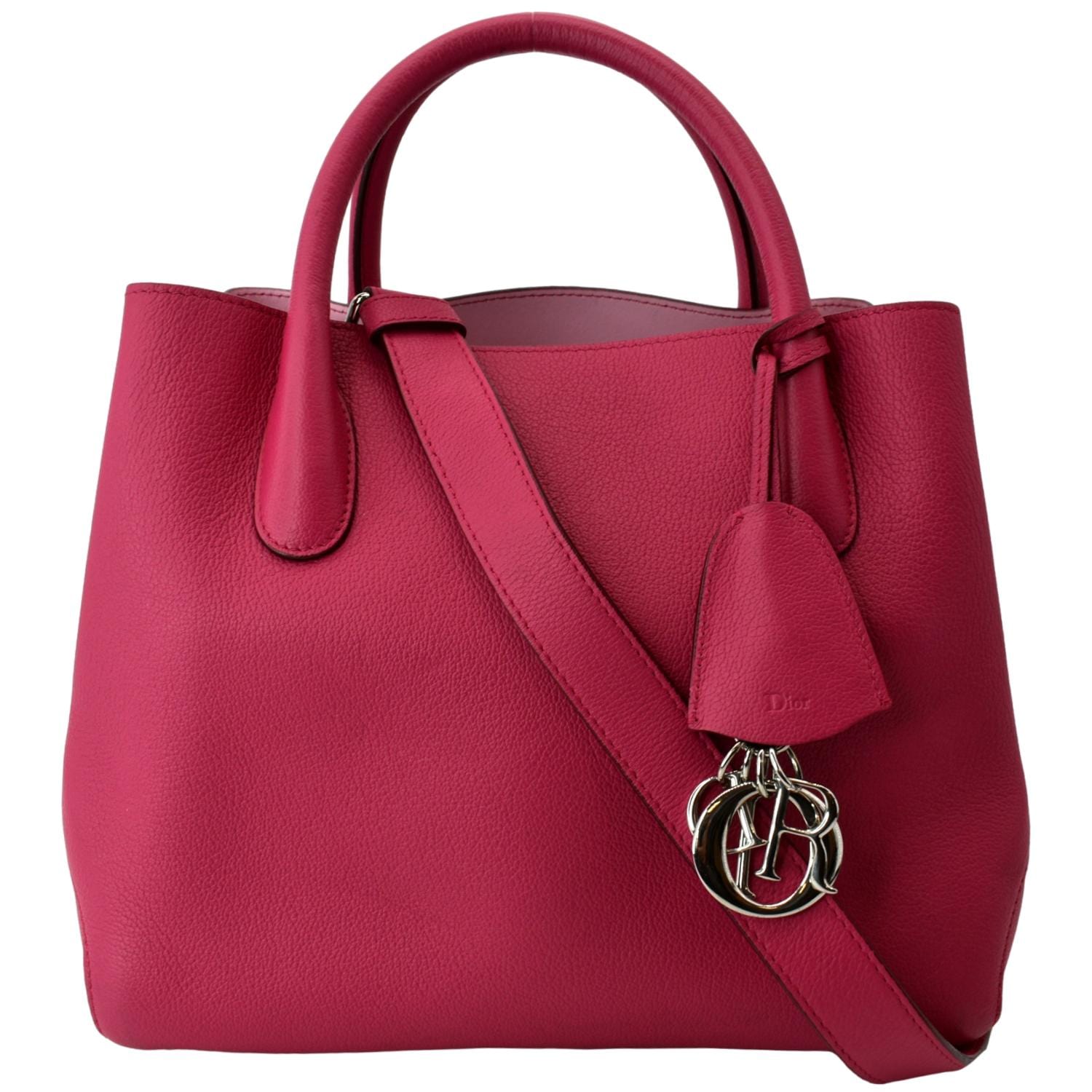 Christian Dior Open Bar Grained Leather Tote Bag Pink | DDH