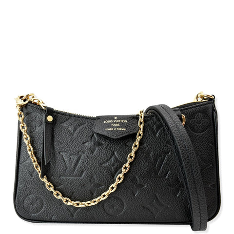 LOUIS VUITTON Easy Pouch on Strap Monogram Empreinte Shoulder Bag Black
