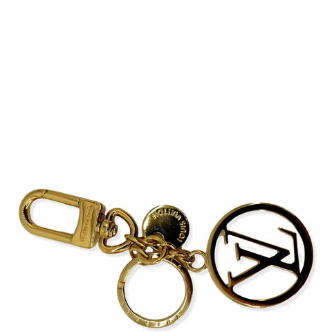 LOUIS VUITTON LV Circle Bag Charm Key Holder Gold