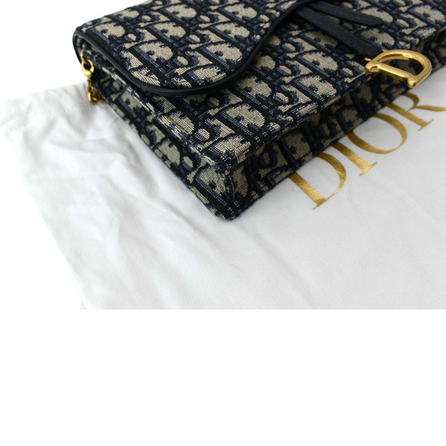 Christian Dior Saddle Rectangular Crossbody Pouch Oblique Canvas