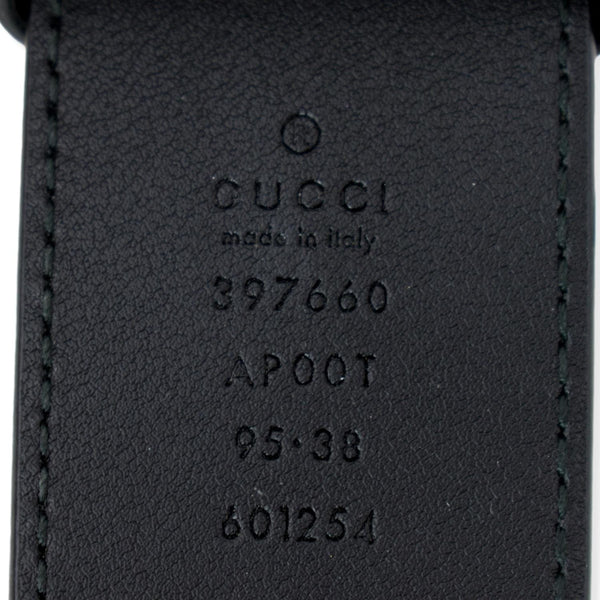 GUCCI  Double G Buckle Leather Belt Black 397660
