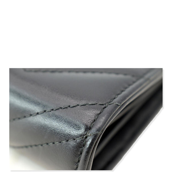 GUCCI GG Marmont Mini Matelasse Leather Crossbody Bag Black 474575