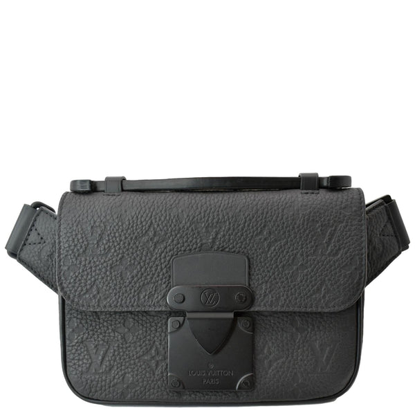 Lock Sling Monogram Leather Shoulder Bag Black - LOUIS VUITTON Bag