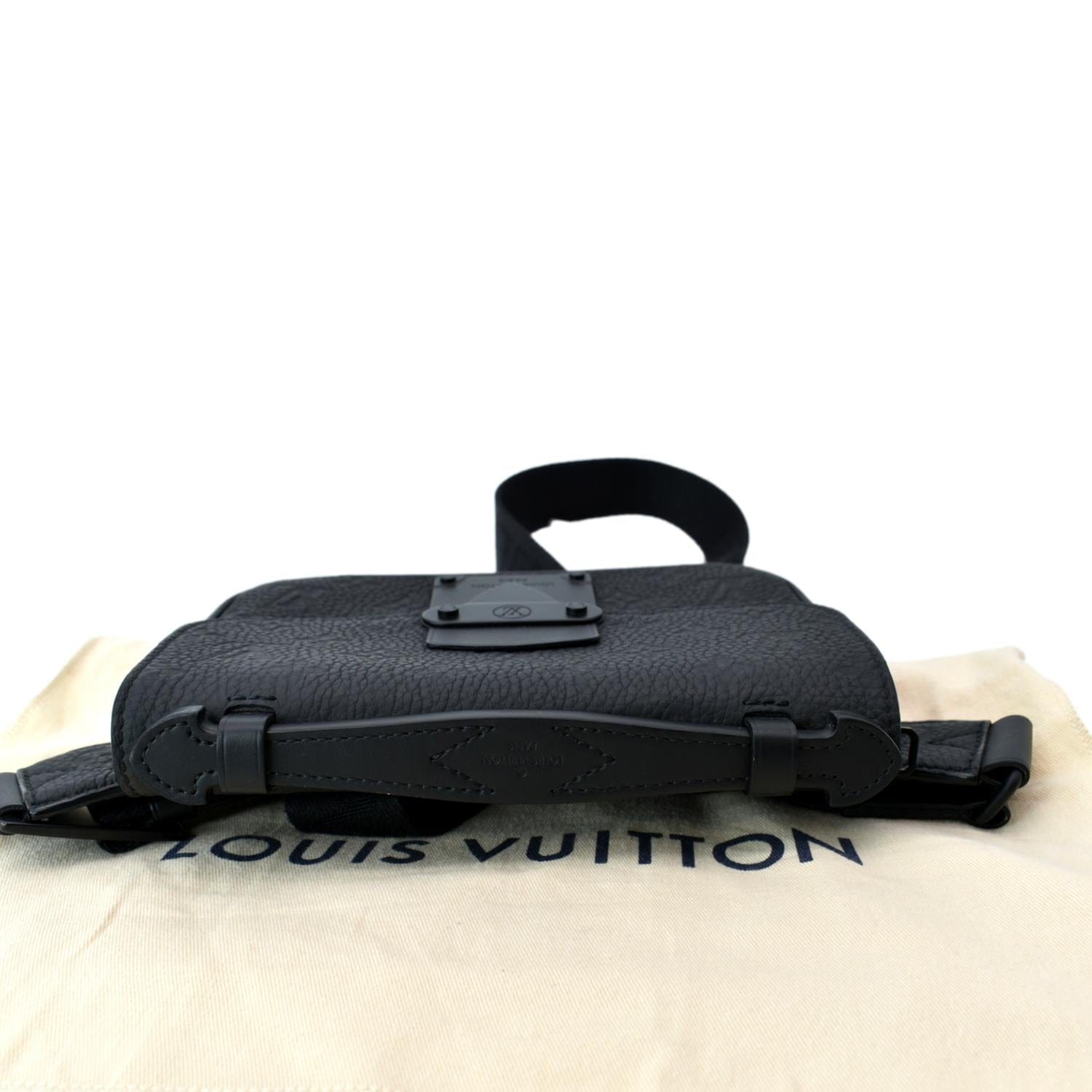 M58486 Louis Vuitton Monogram Embossed Taurillon Leather S Lock Sling Bag -Blue