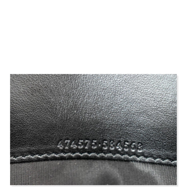 GUCCI GG Marmont Mini Matelasse Leather Crossbody Bag Black 474575