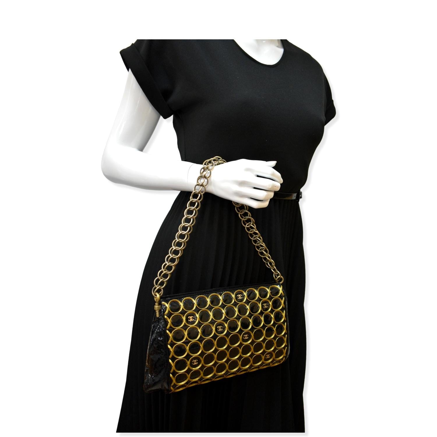 Chanel Byzance Embroidered Chain Evening Clutch Chanel