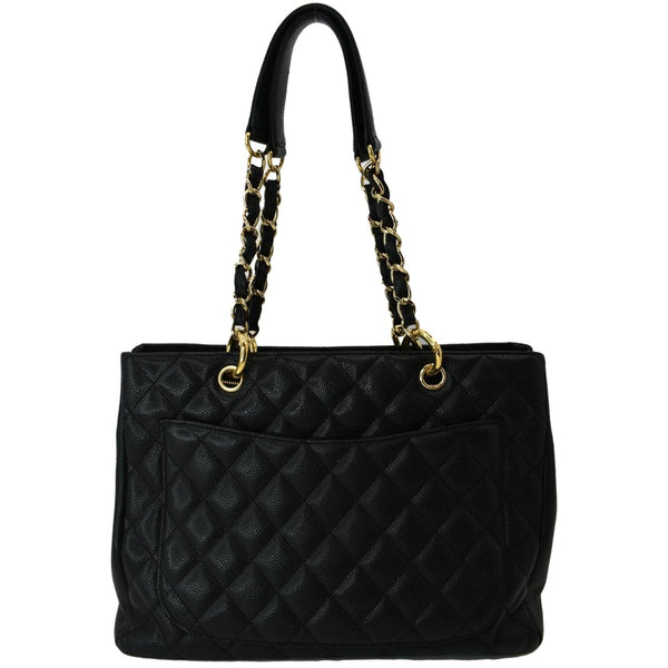 CHANEL Grand Shopping GST Caviar Leather Tote Bag Black