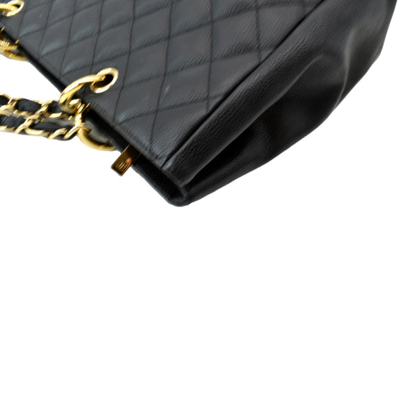 CHANEL Grand Shopping GST Caviar Leather Tote Bag Black