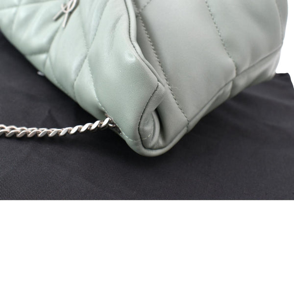 YVES SAINT LAURENT Small Loulou Puffer Leather Crossbody Bag Vert Opaline