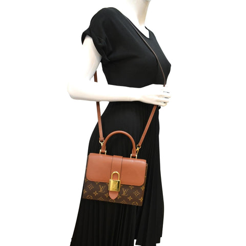 LOUIS VUITTON Locky BB Monogram Canvas Crossbody Bag Caramel