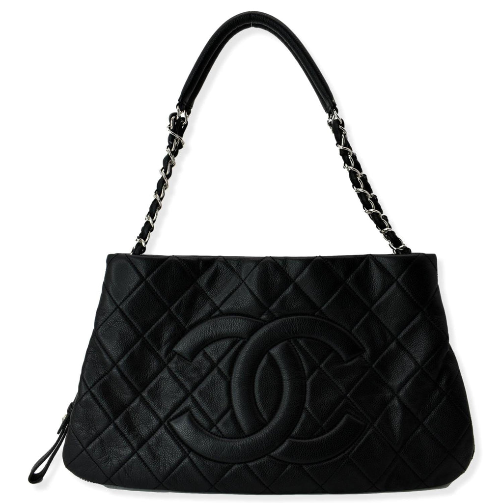 Chanel Expandable Zip Around Tote Quilted Leather Large