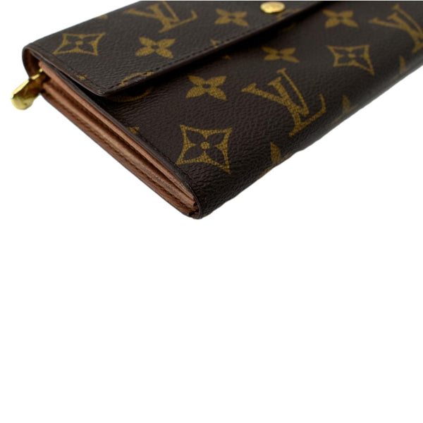LOUIS VUITTON Sarah Monogram Canvas Wallet Brown
