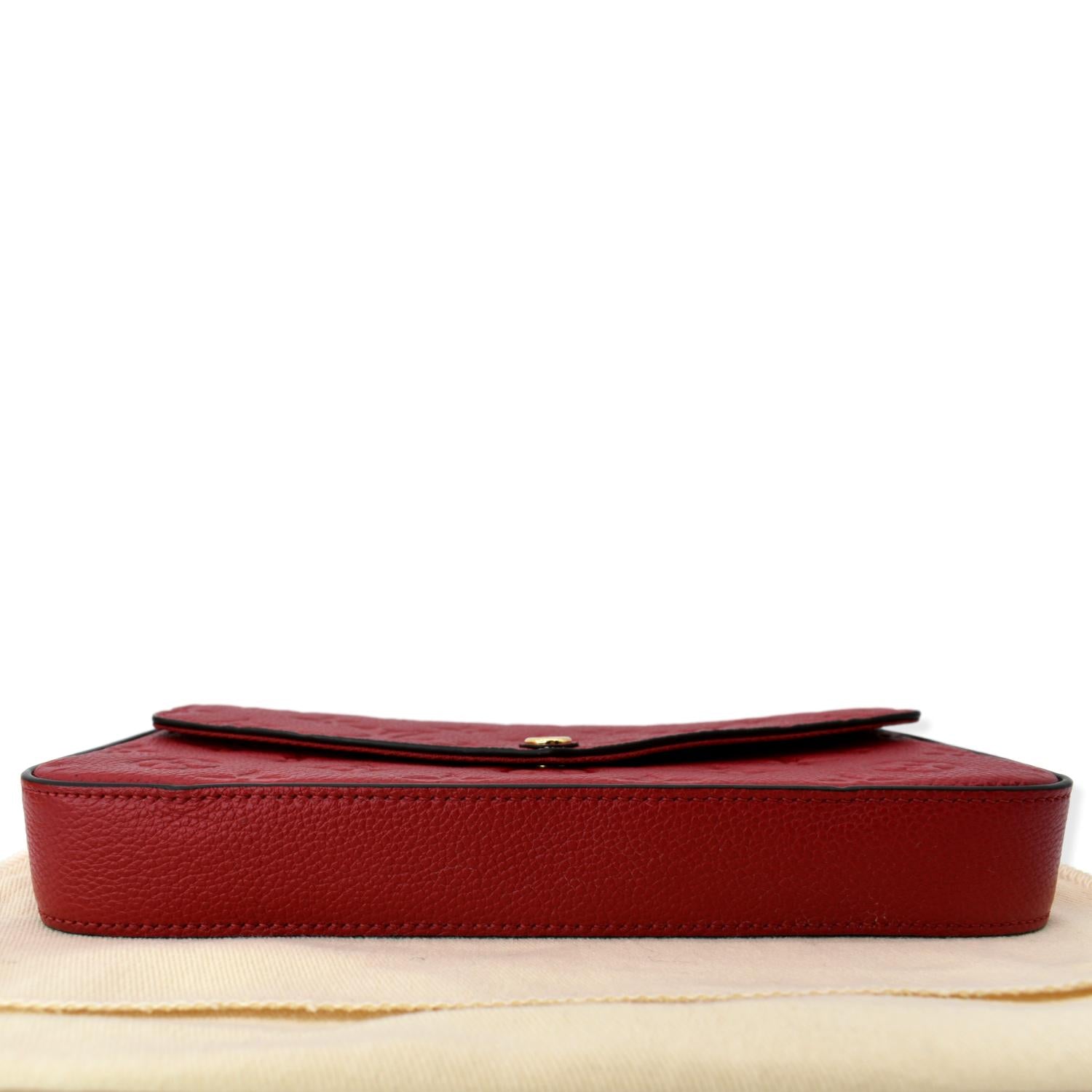Louis Vuitton Red Monogram Empreinte Pochette Felicie Leather ref.869887 -  Joli Closet