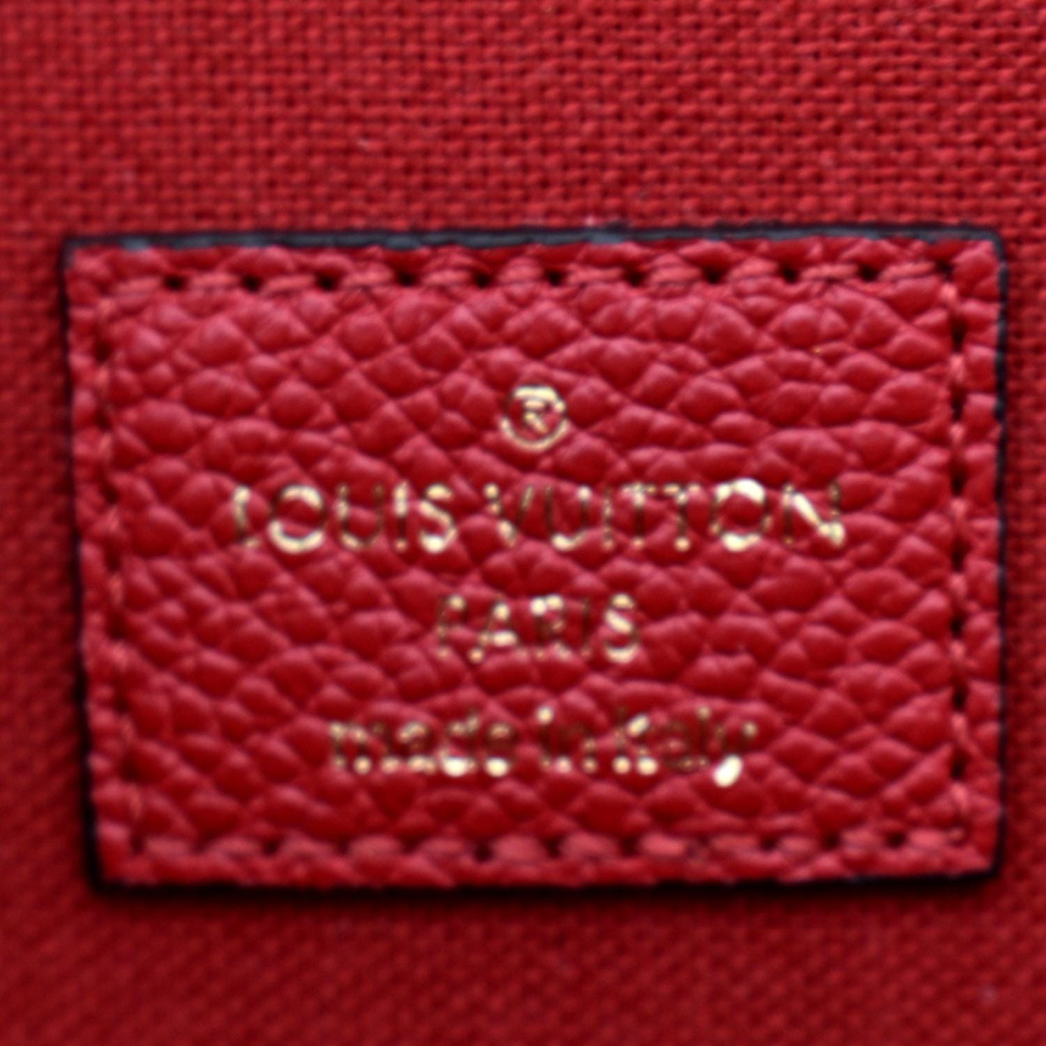 Louis Vuitton Pattern Print, Red Monogram Empreinte Pochette Felicie