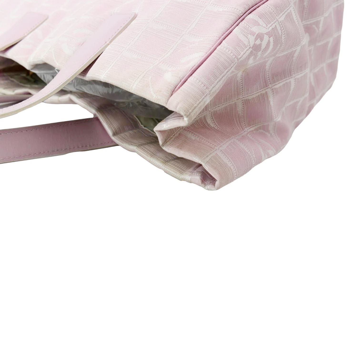 CHANEL Travel line Tote Bag Canvas Pink CC Auth am4425 Cloth ref.941016 -  Joli Closet