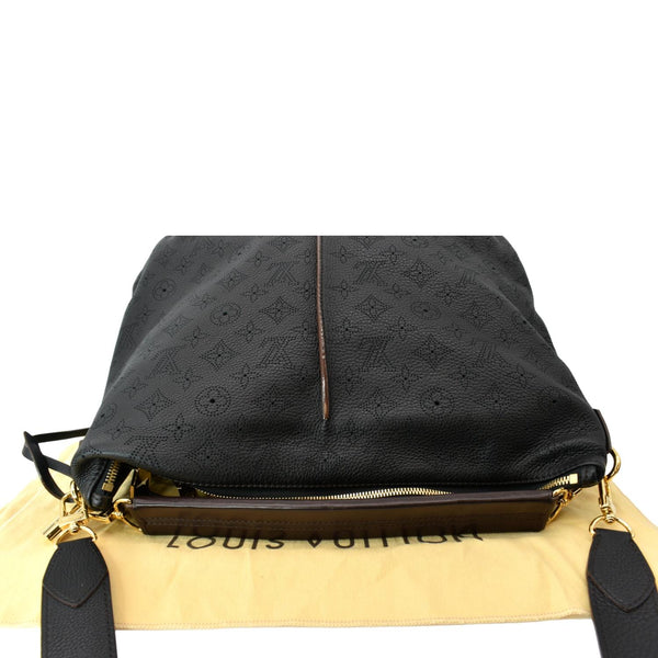 Louis Vuitton Black Monogram Mahina Leather Selene MM Bag Louis