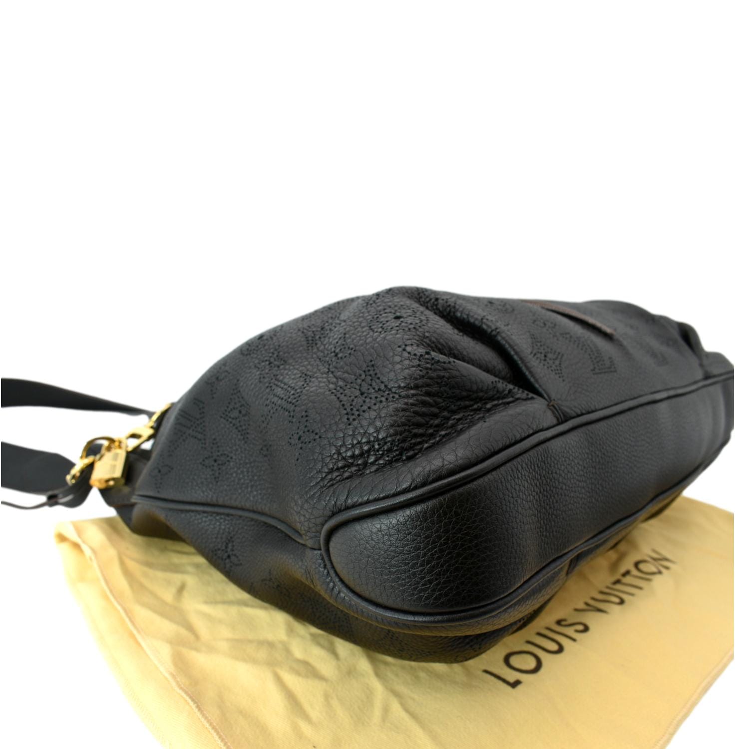 Louis Vuitton Black Monogram Mahina Leather Selene GM Bag Louis Vuitton