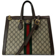Gucci Ophidia Medium GG Supreme Tote Shoulder Bag Beige