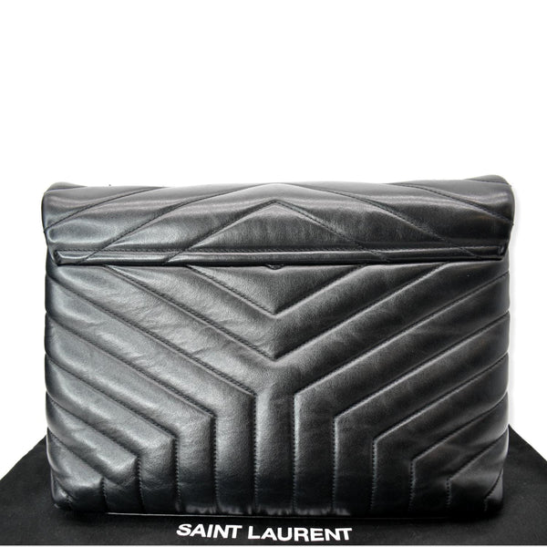 YVES SAINT LAURENT Medium Loulou Matelasse Leather Chain Shoulder Bag Black