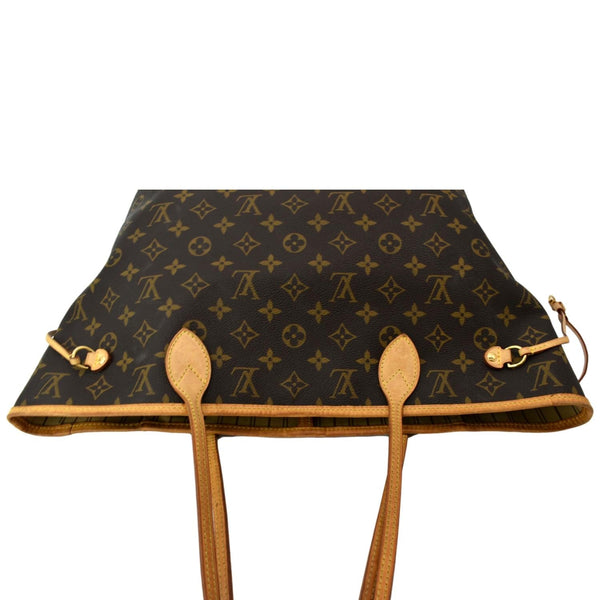 LOUIS VUITTON Neverfull MM Monogram Canvas Tote Bag Brown