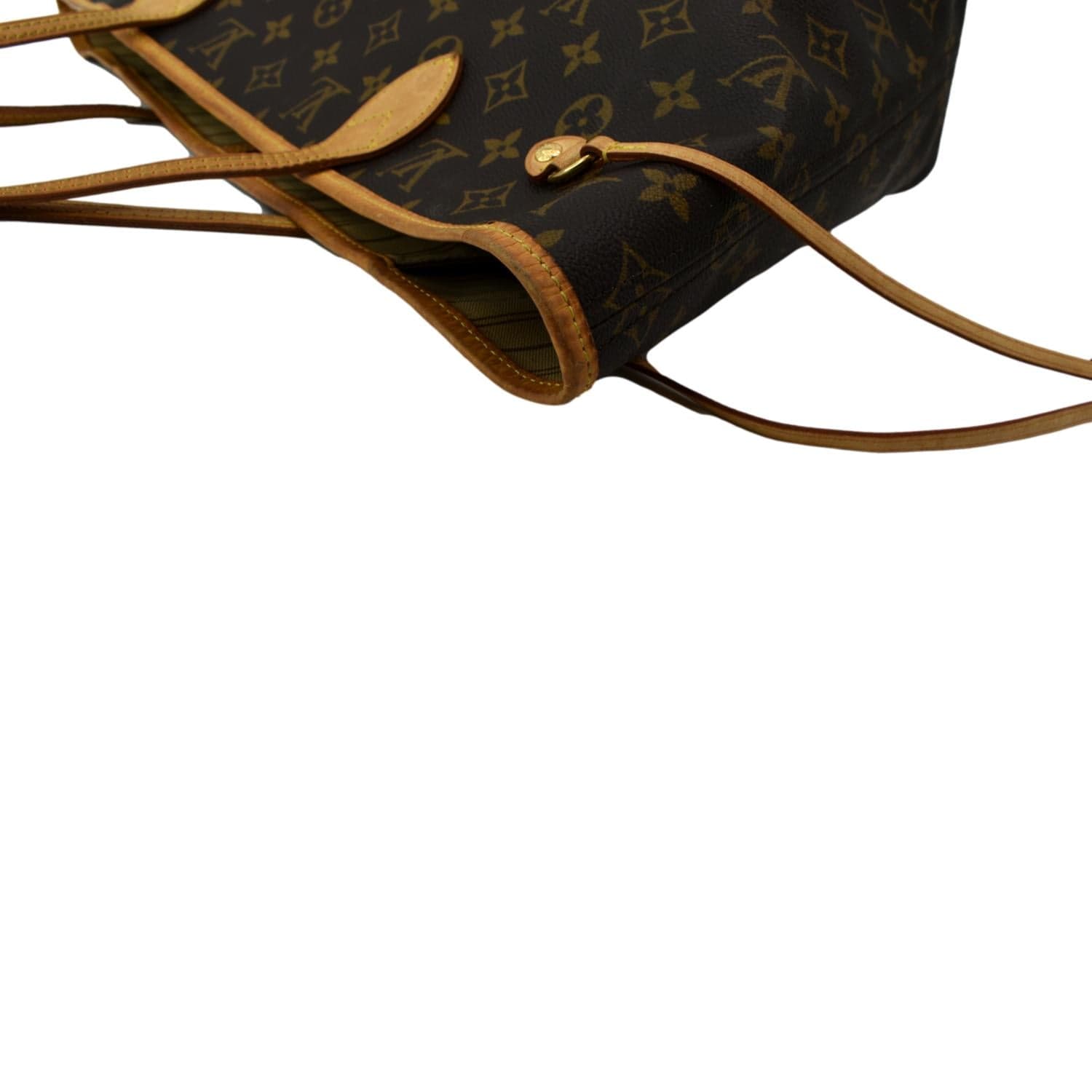 Neverfull cloth handbag Louis Vuitton Brown in Cloth - 31785972