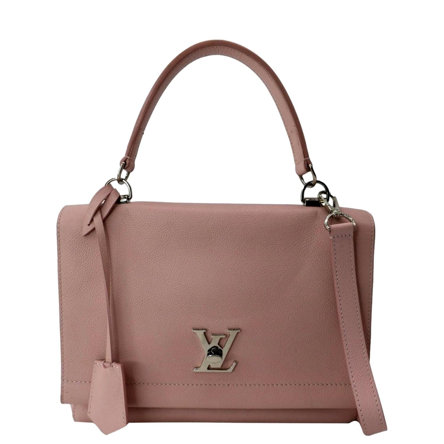 LOUIS VUITTON Lockme II Calfskin Leather Shoulder Bag Pink