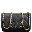 Gucci CC Filigree WOC Wallet On Chain Caviar Bag Black