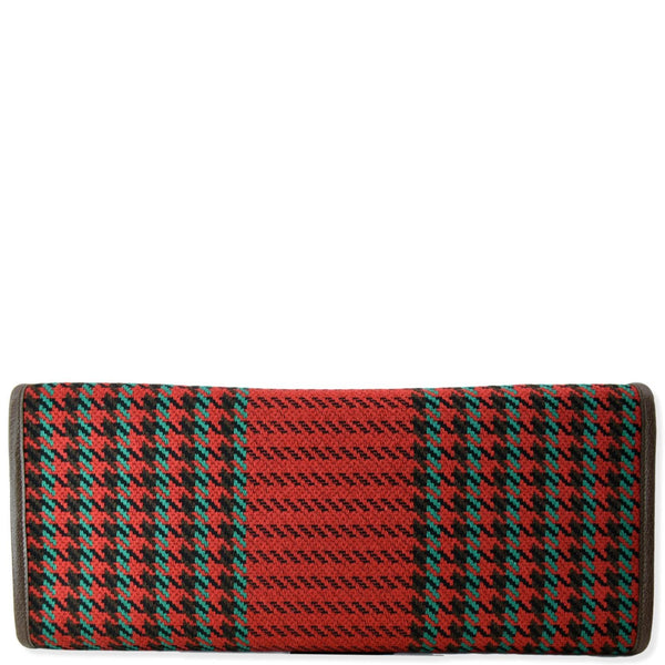 GUCCI New Interlocking GG Houndstooth Stripe Shoulder Bag Red 644994