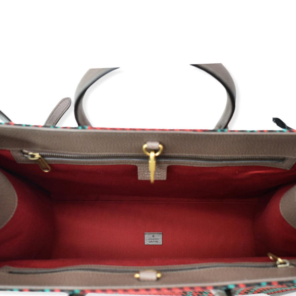 GUCCI New Interlocking GG Houndstooth Stripe Shoulder Bag Red 644994