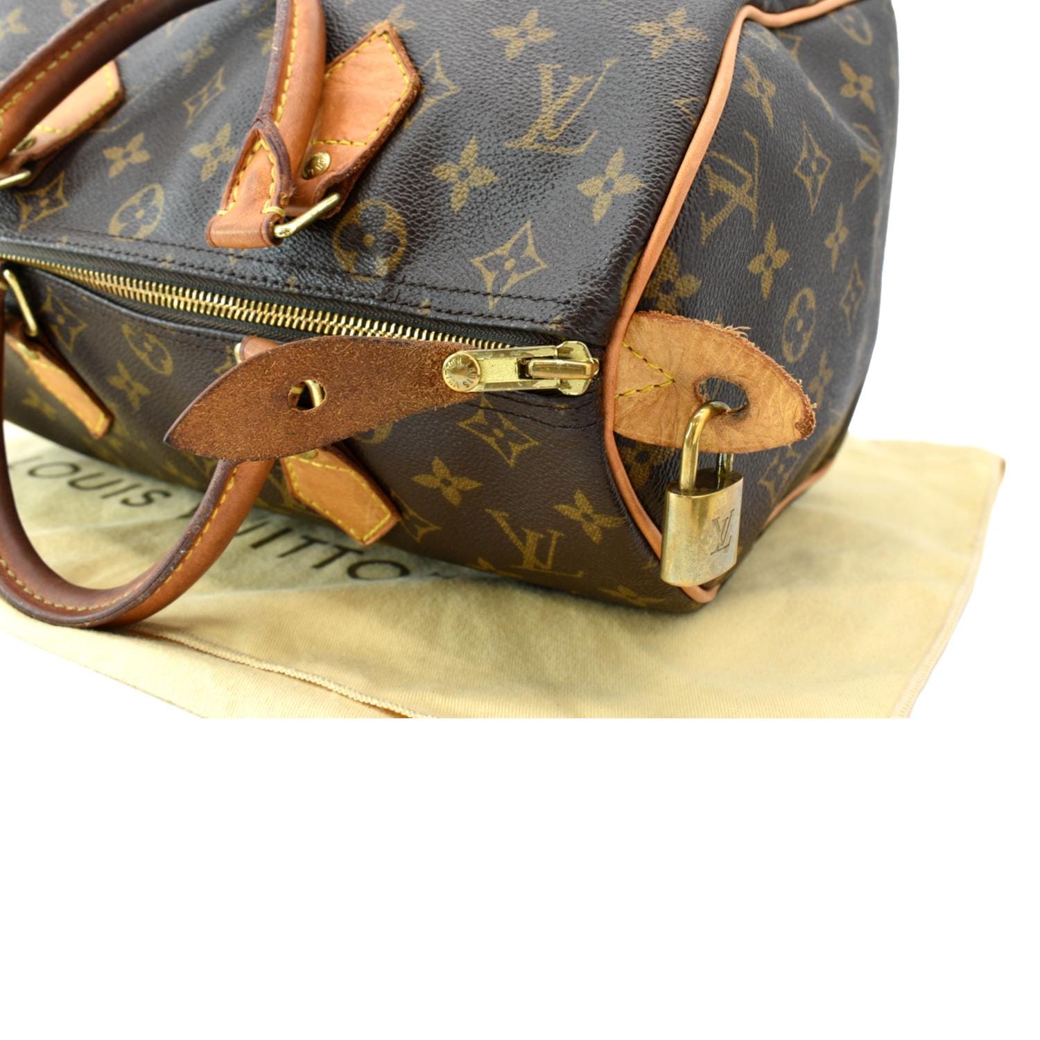 Louis Vuitton Speedy 30 Handbag Mini Boston Damier Canvas Brown Du4057  Ladies Auction