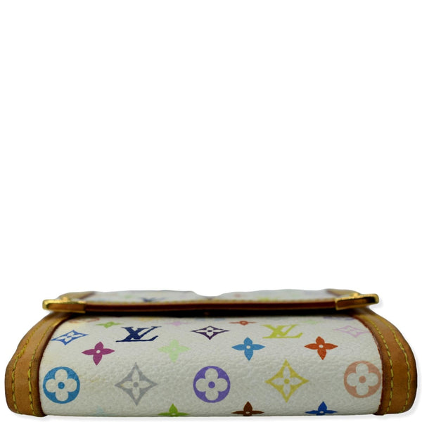 LOUIS VUITTON Monogram Multicolore Elise Wallet White